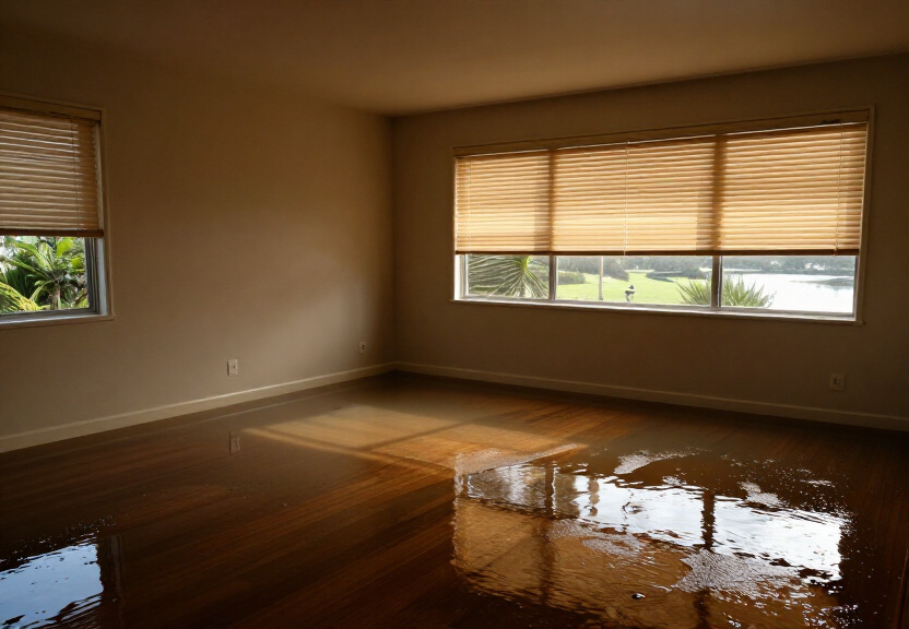 Water-damaged carpet in North Turramurra before drying